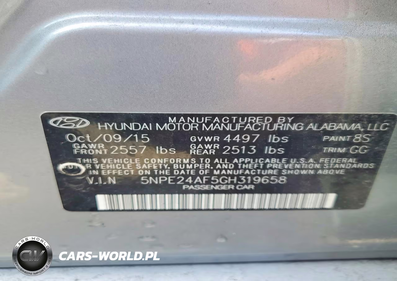 2016 Hyundai Sonata Se VIN:5NPE24AF5GH319658 - 12