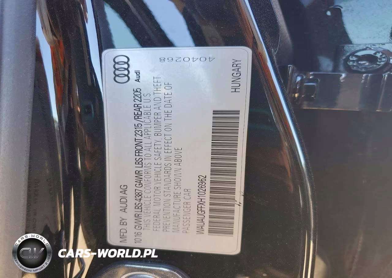 2017 Audi A3 Premium VIN:WAUAUGFFXH1026962 - 12
