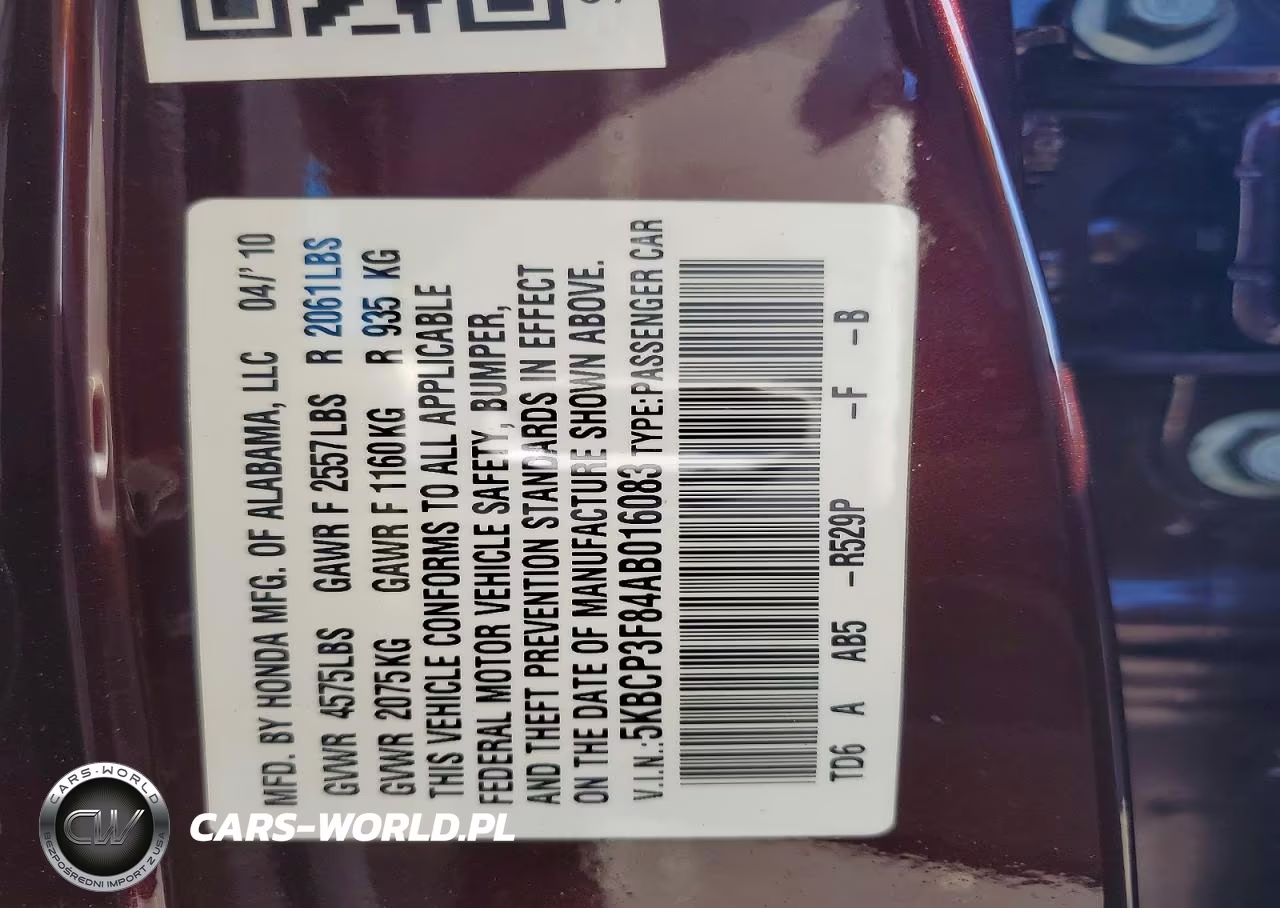 2010 Honda Accord Exl VIN:5KBCP3F84AB016083 - 12