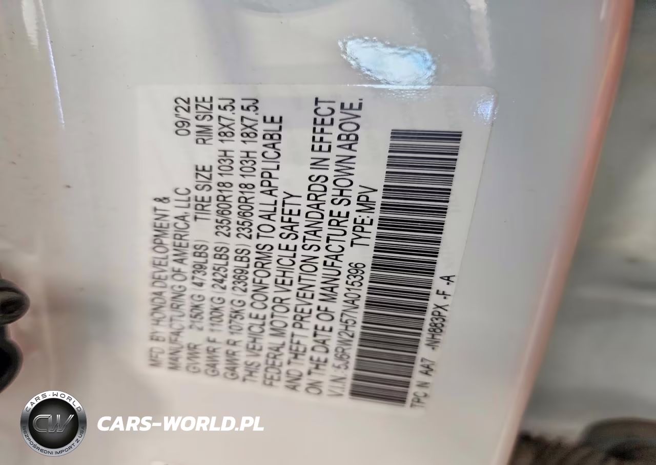 2022 Honda Cr-V Ex VIN:5J6RW2H57NA015396 - 13