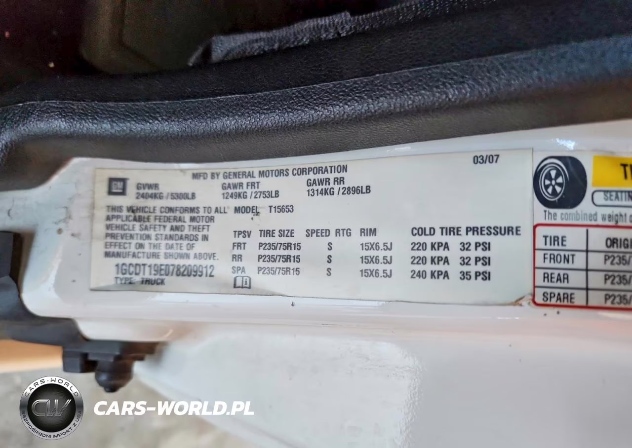 2007 Chevrolet Colorado VIN:1GCDT19E078209912 - 12