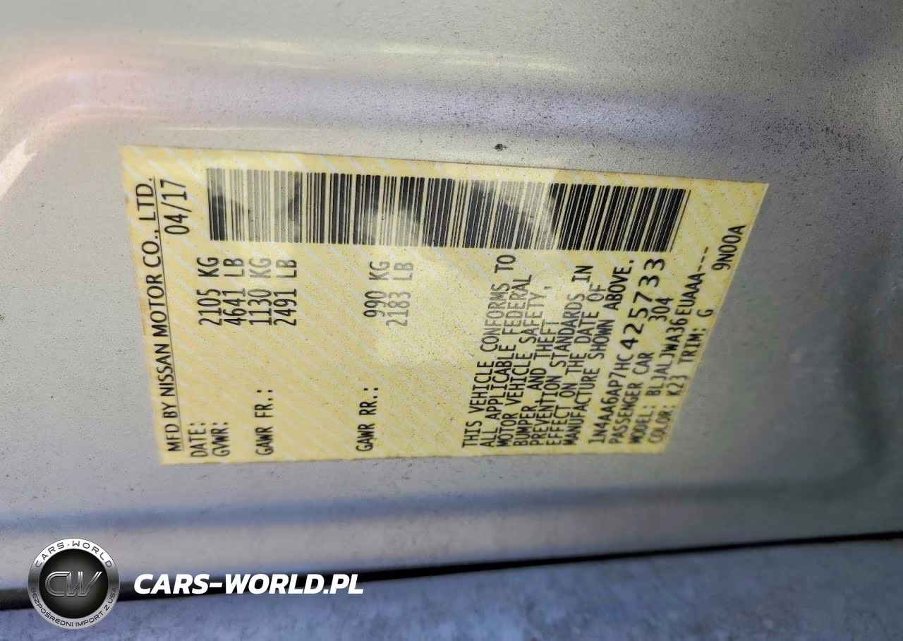 2017 Nissan Maxima 3.5 Sv VIN:1N4AA6AP7HC425733 - 12