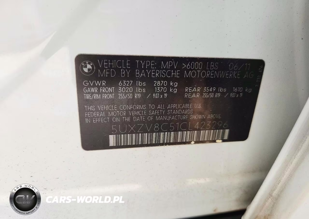 2012 BMW X5 xDrive50I VIN:5UXZV8C51CL423296 - 12