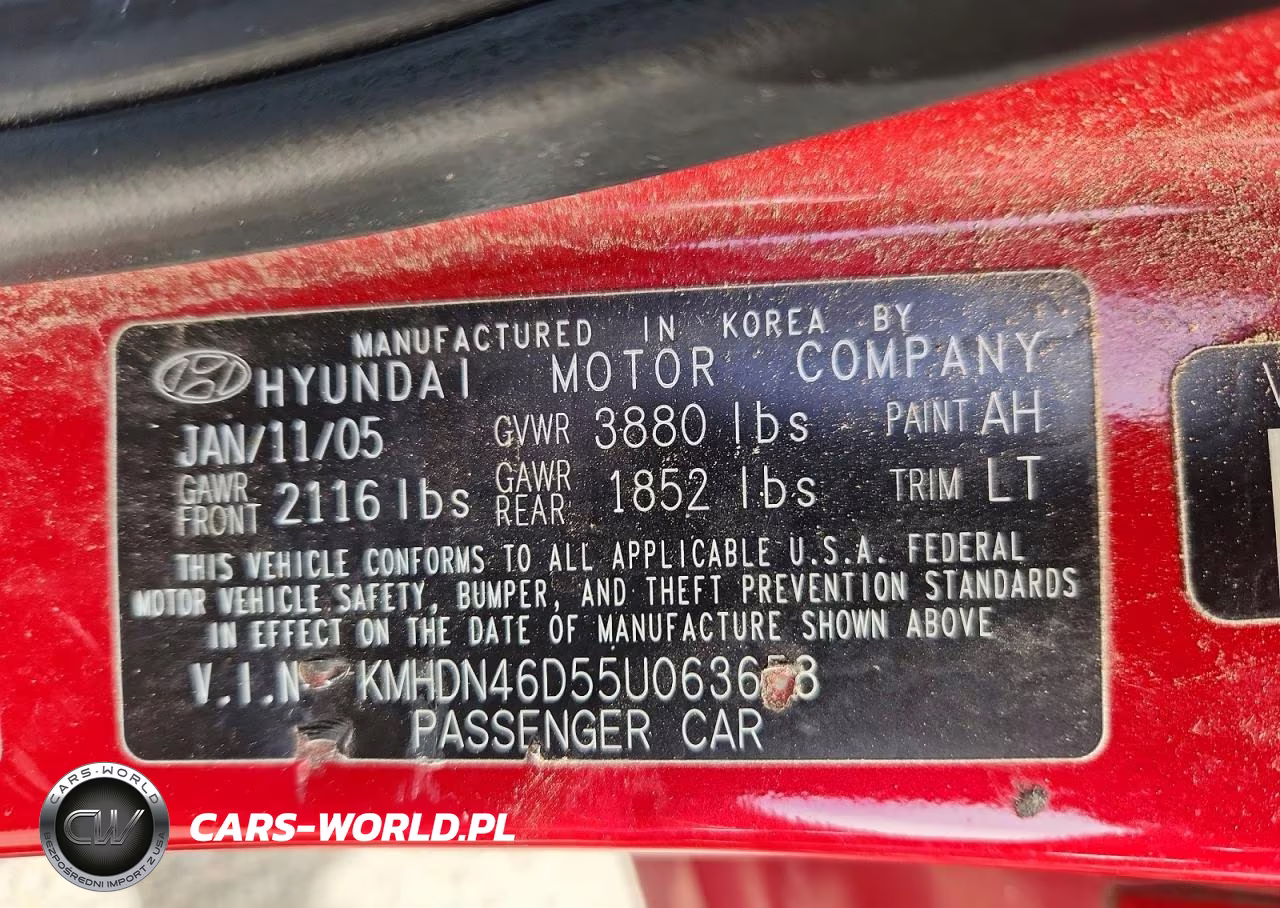 2005 Hyundai Elantra Gls VIN:KMHDN46D55U063658 - 12