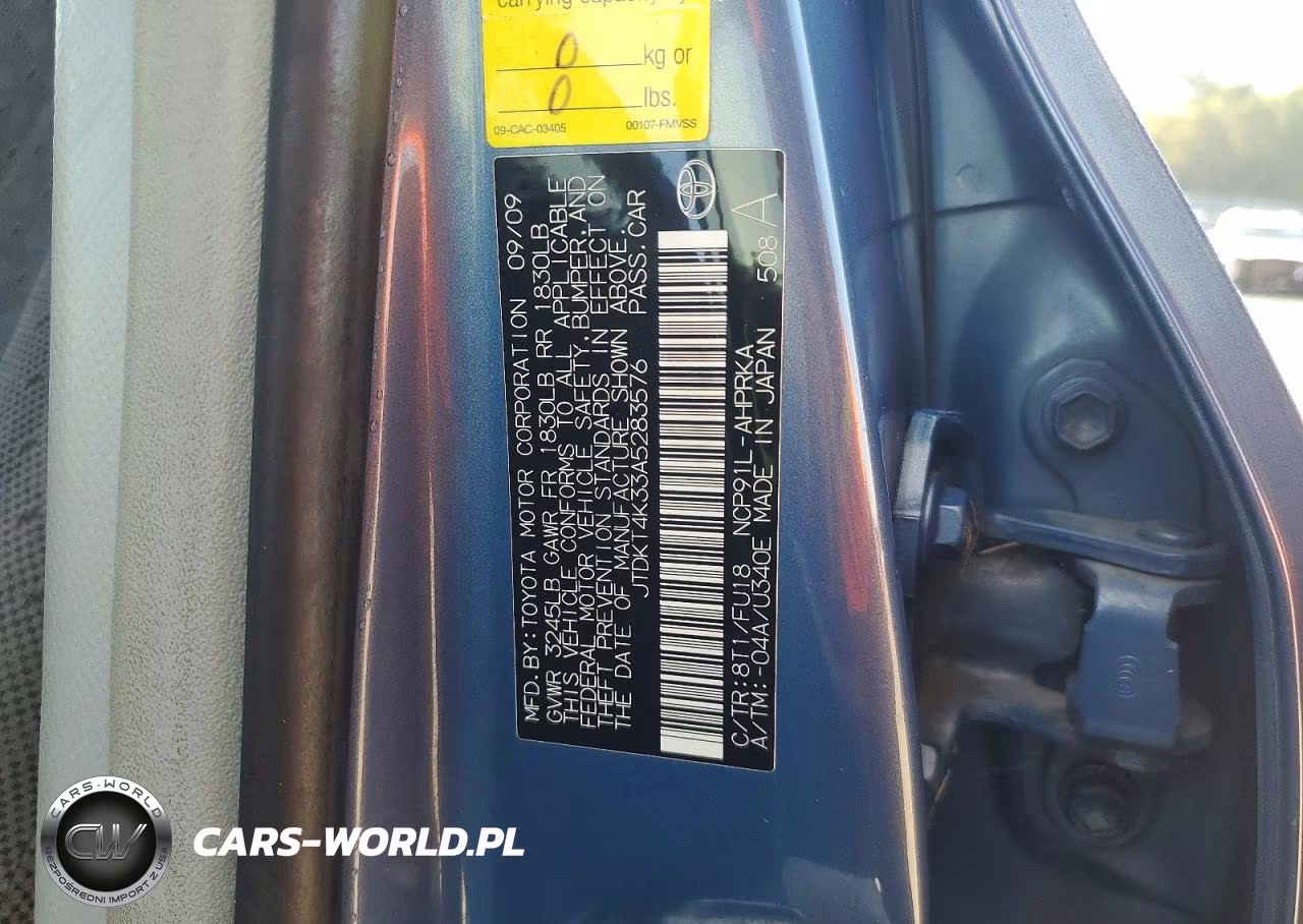 2010 Toyota Yaris Base VIN:JTDKT4K33A5283576 - 13