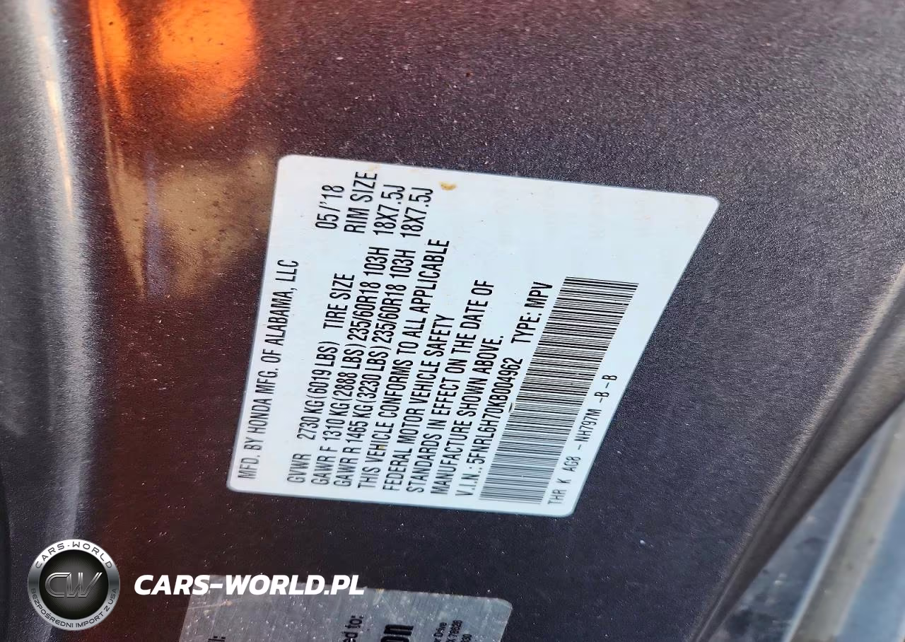 2019 Honda Odyssey Exl VIN:5FNRL6H70KB004962 - 12