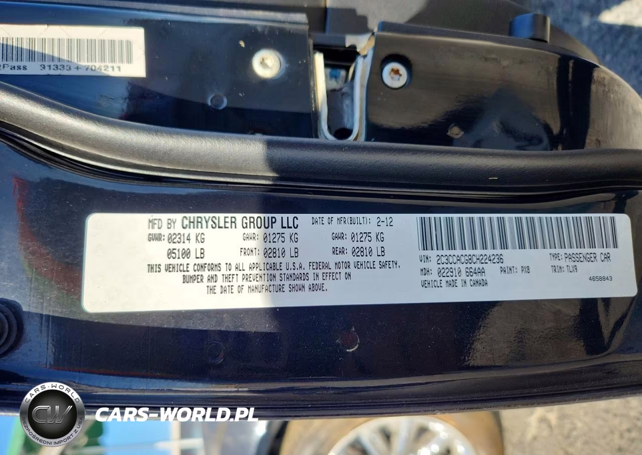 2012 Chrysler 300 Limited VIN:2C3CCACG8CH224236 - 13