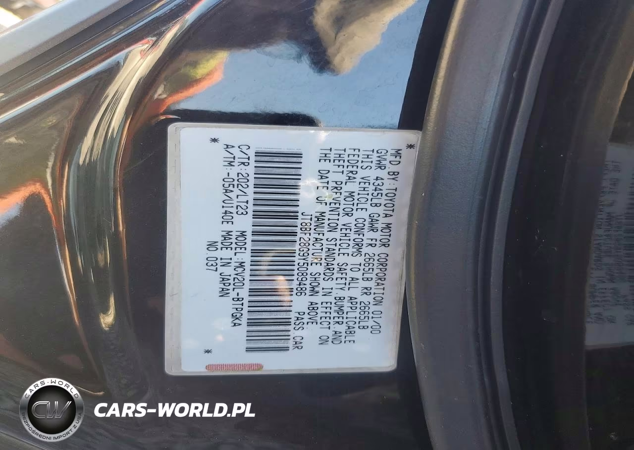2000 Lexus Es 300 VIN:JT8BF28G9Y5089486 - 12