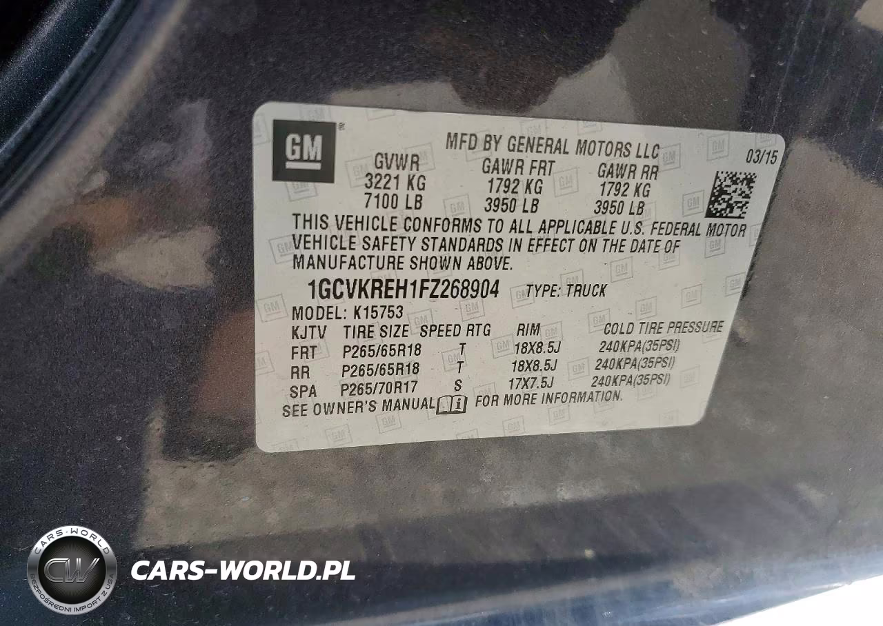 2015 Chevrolet Silverado K1500 Lt VIN:1GCVKREH1FZ268904 - 12