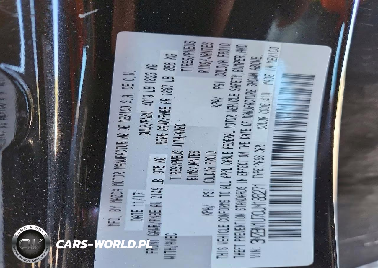 2018 Mazda 3 Sport VIN:3MZBN1U70JM186271 - 12
