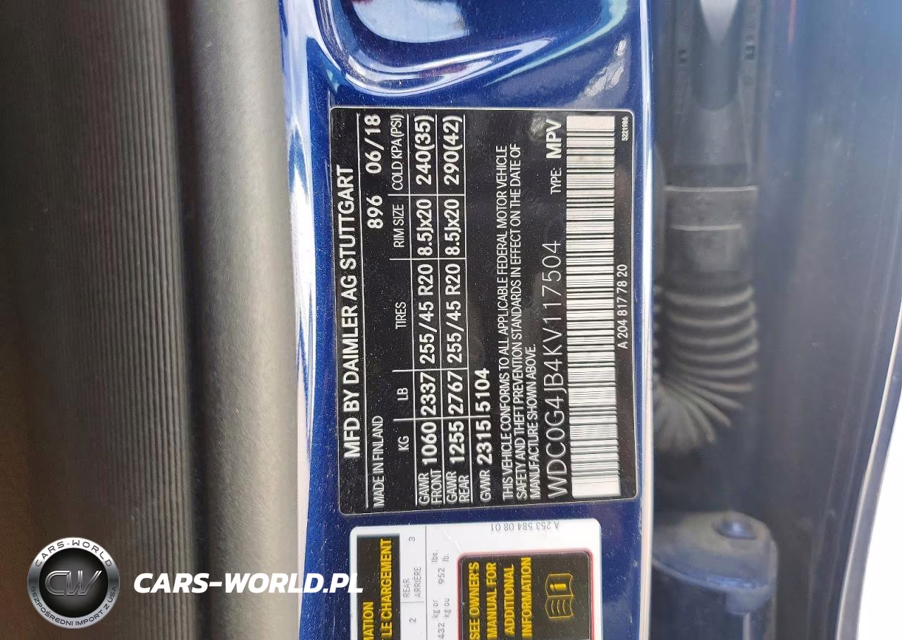2019 Mercedes-Benz Glc 300 VIN:WDC0G4JB4KV117504 - 13