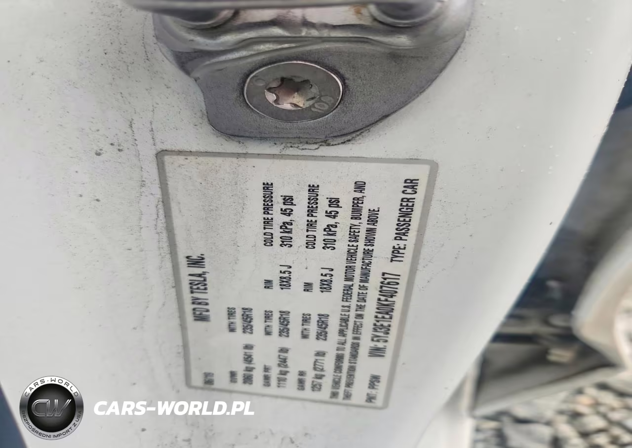 2019 Tesla Model 3 VIN:5YJ3E1EA0KF407617 - 14