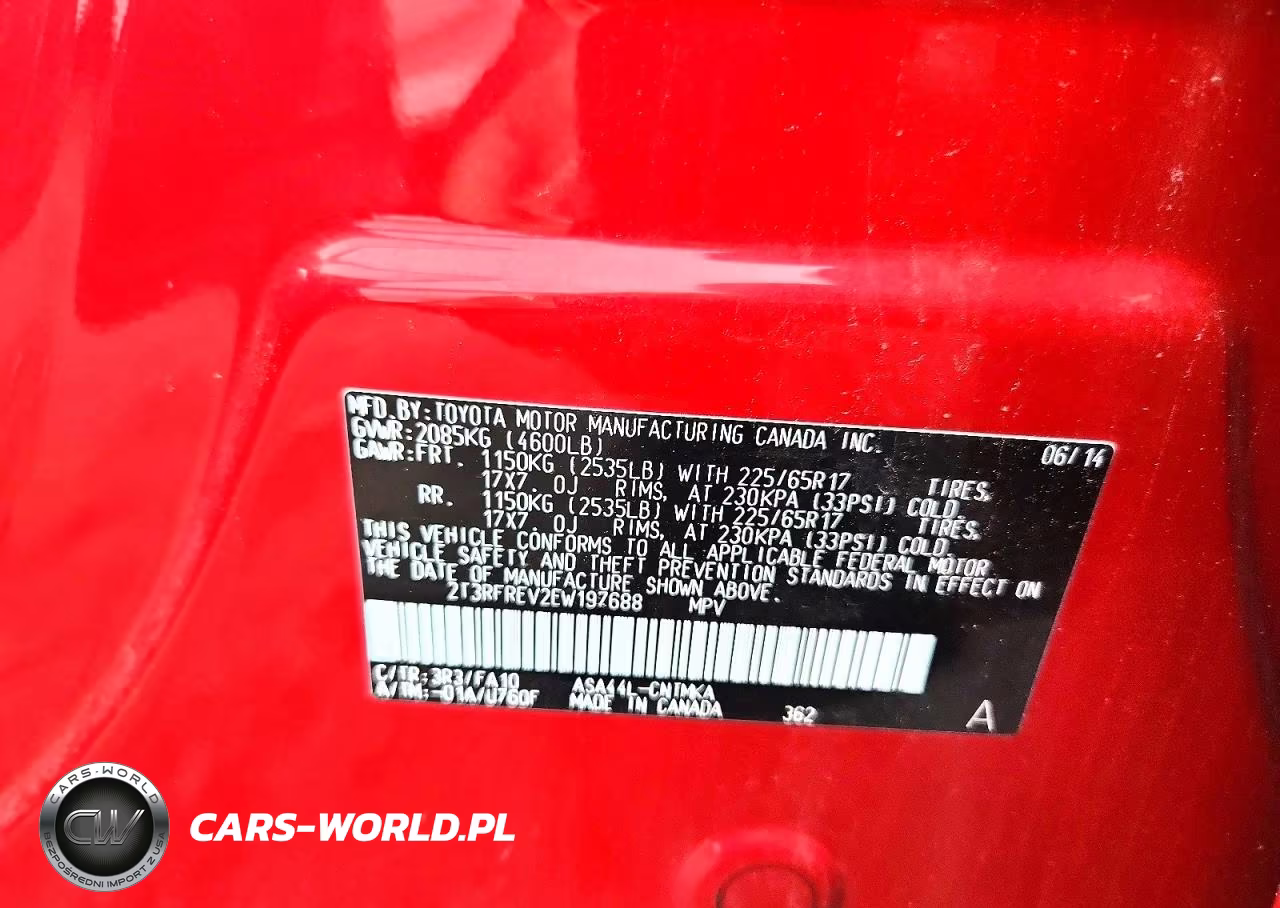 2014 Toyota Rav4 Xle VIN:2T3RFREV2EW197688 - 12