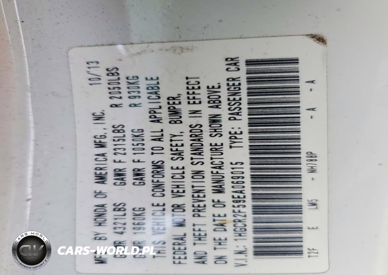 2014 Honda Accord Sport VIN:1HGCR2F59EA069015 - 13