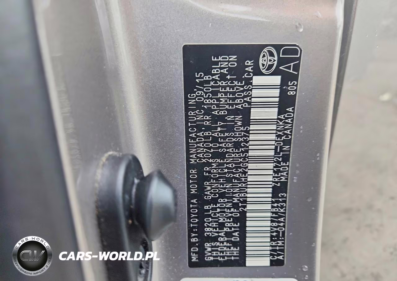 2016 Toyota Corolla Le VIN:2T1BURHE2GC512375 - 12