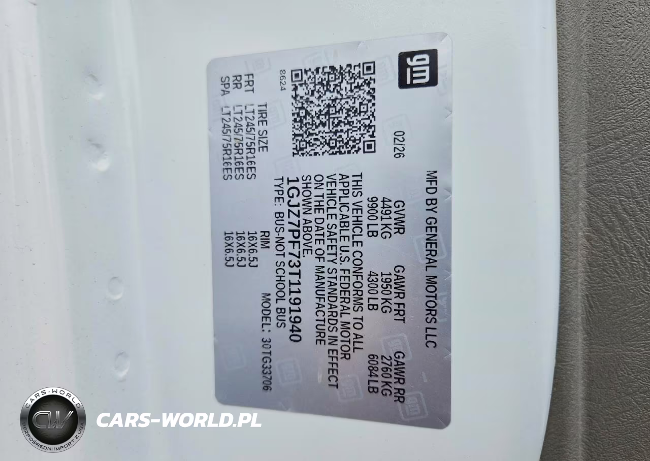 2026 GMC Savana G3500 Lt VIN:1GJZ7PF73T1191940 - 14