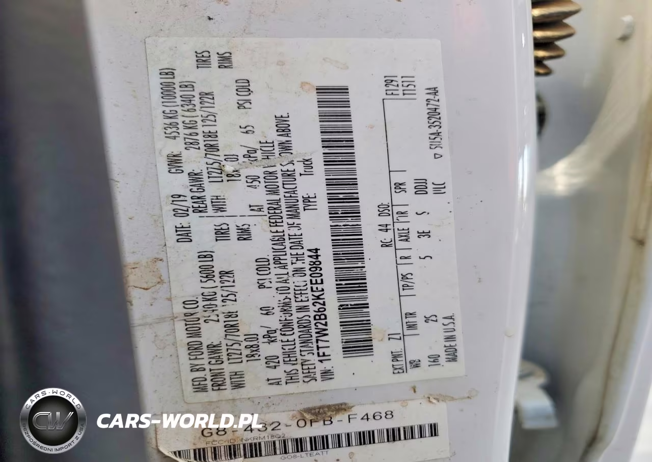 2019 Ford F250 Super Duty VIN:1FT7W2B62KEE09844 - 13