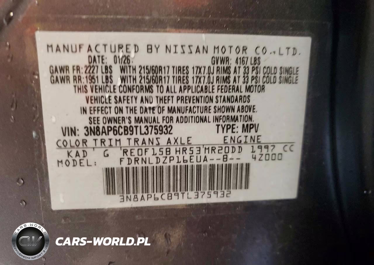2026 Nissan Kicks Sv VIN:3N8AP6CB9TL375932 - 13
