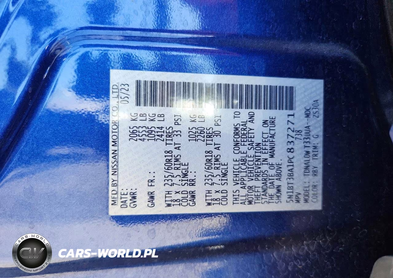 2023 Nissan Rogue Sv VIN:5N1BT3BA1PC837271 - 13