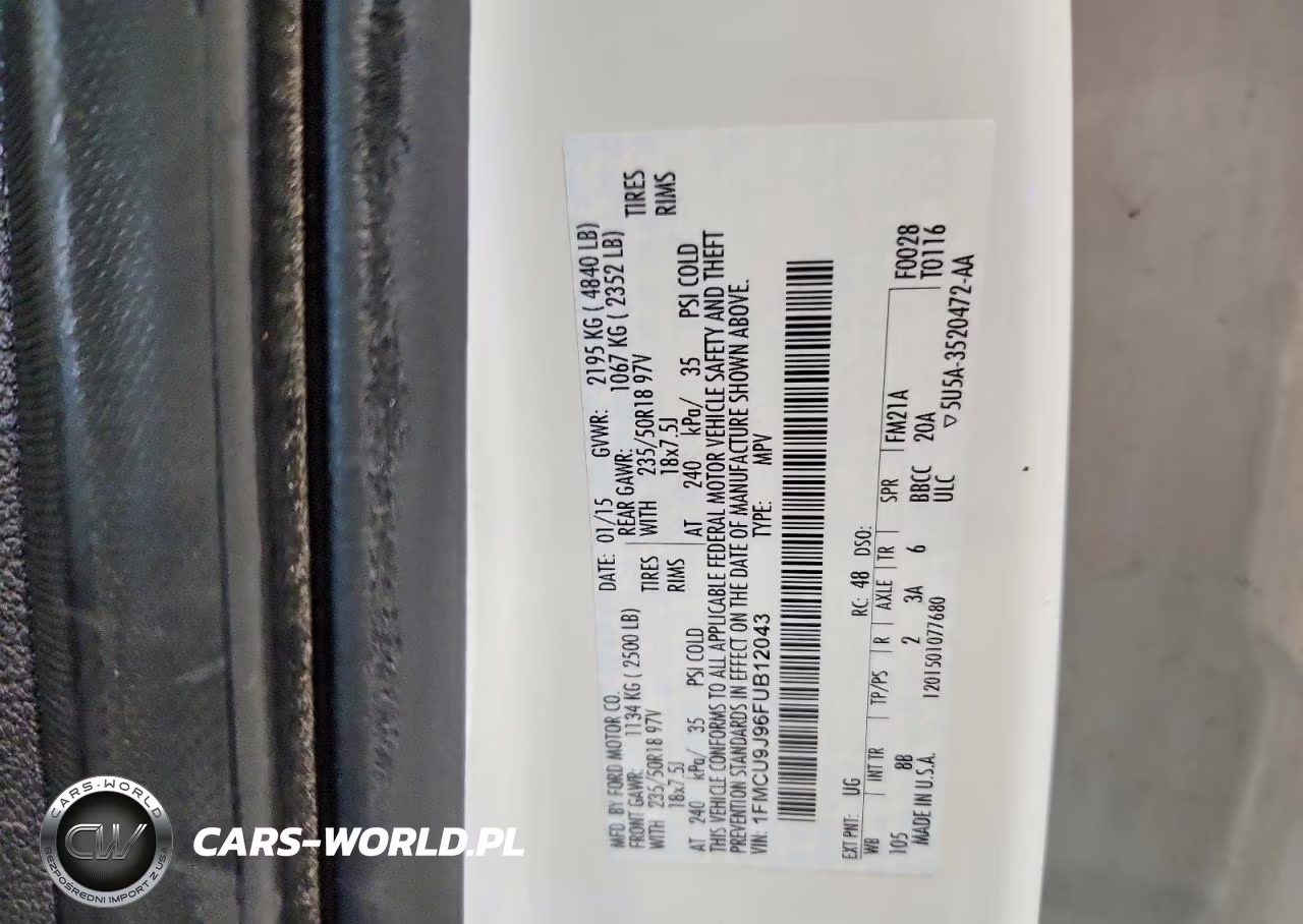 2015 Ford Escape Titanium VIN:1FMCU9J96FUB12043 - 13