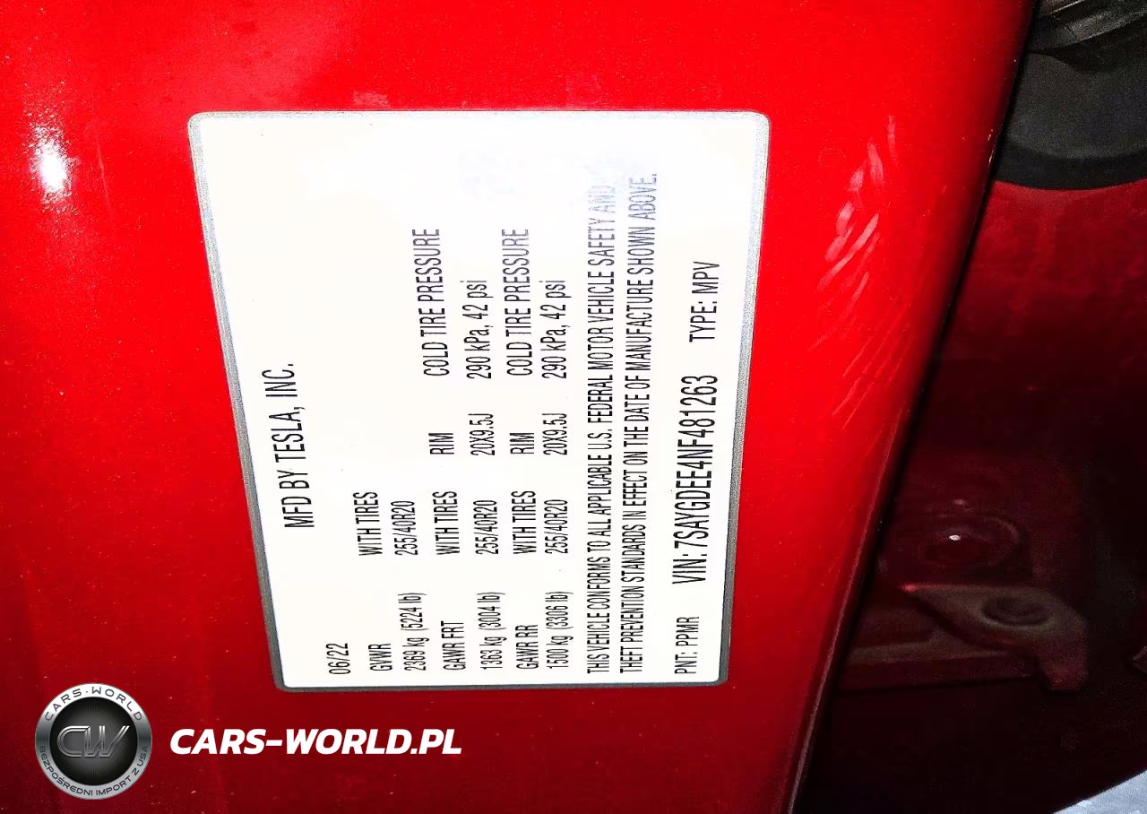 2022 Tesla Model Y VIN:7SAYGDEE4NF481263 - 12