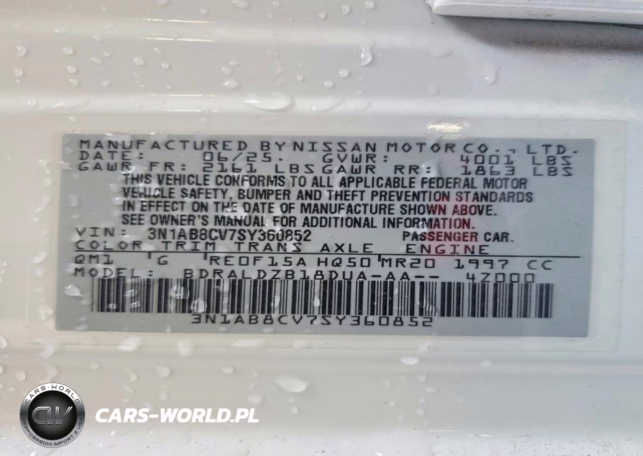 2025 Nissan Sentra Sv VIN:3N1AB8CV7SY360852 - 13