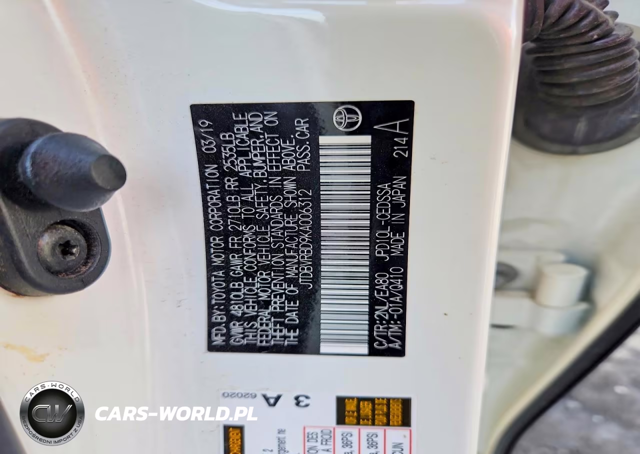 2019 Toyota Mirai Base VIN:JTDBVRBD9KA006312 - 12