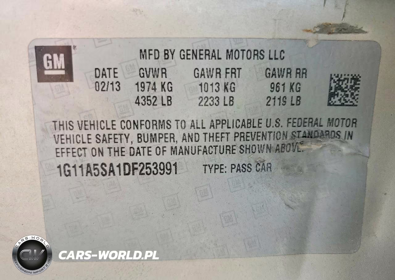 2013 Chevrolet Malibu Ls VIN:1G11A5SA1DF253991 - 13
