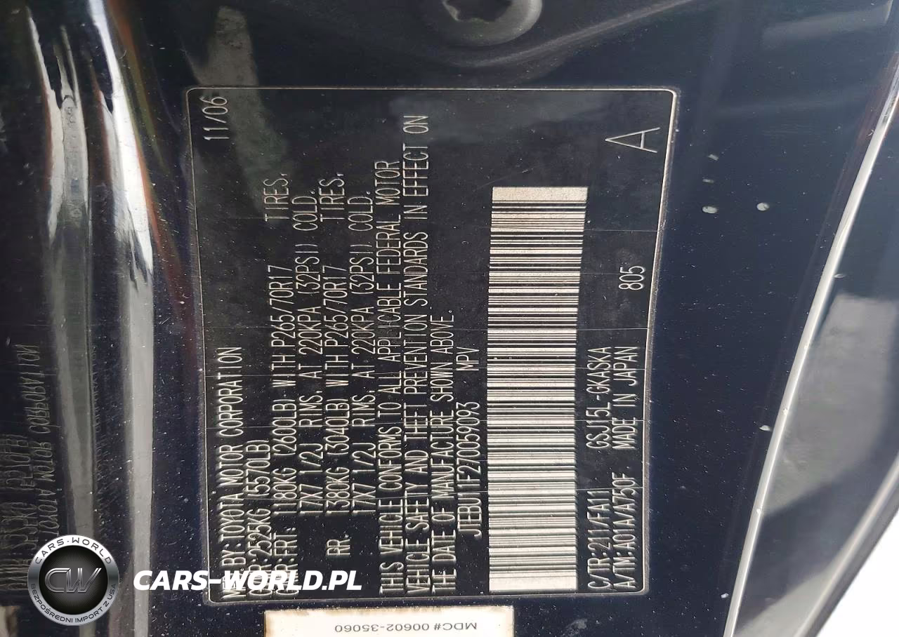 2007 Toyota Fj Cruiser Base VIN:JTEBU11F270059093 - 14