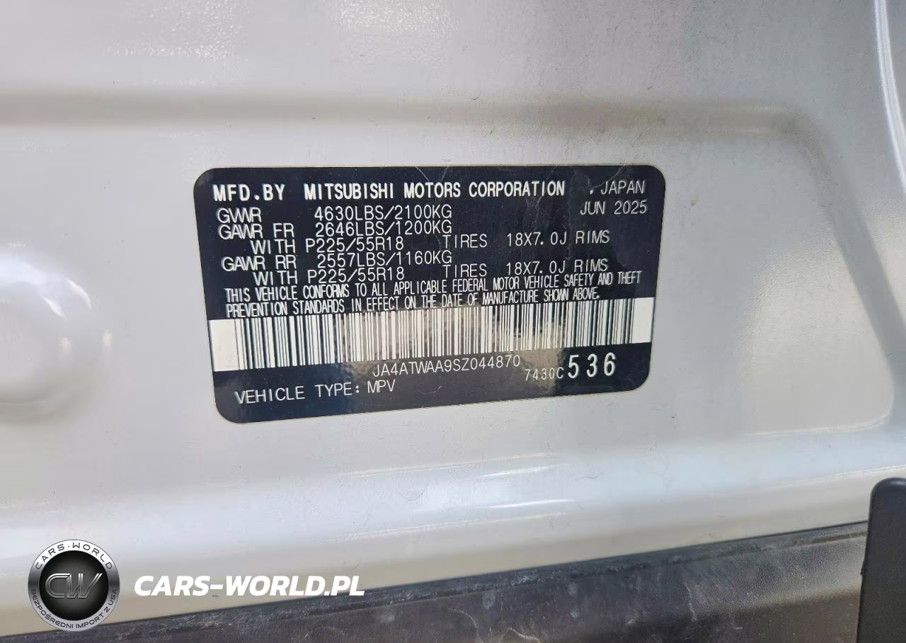 2025 Mitsubishi Eclipse Cross Se VIN:JA4ATWAA9SZ044870 - 13
