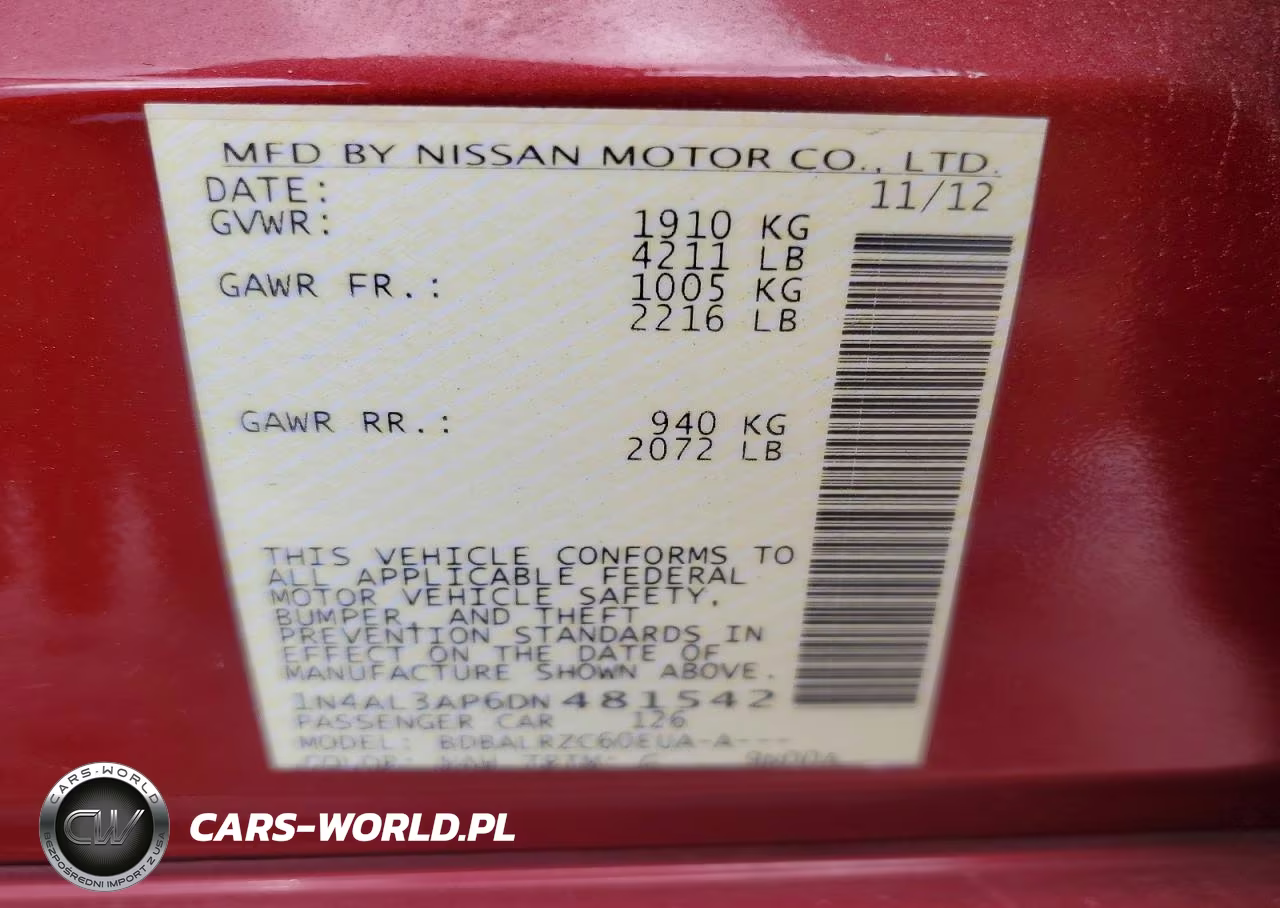 2013 Nissan Altima 2.5 VIN:1N4AL3AP6DN481542 - 13