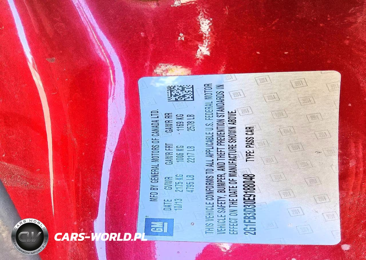 2014 Chevrolet Camaro Lt VIN:2G1FB3D30E9188048 - 12