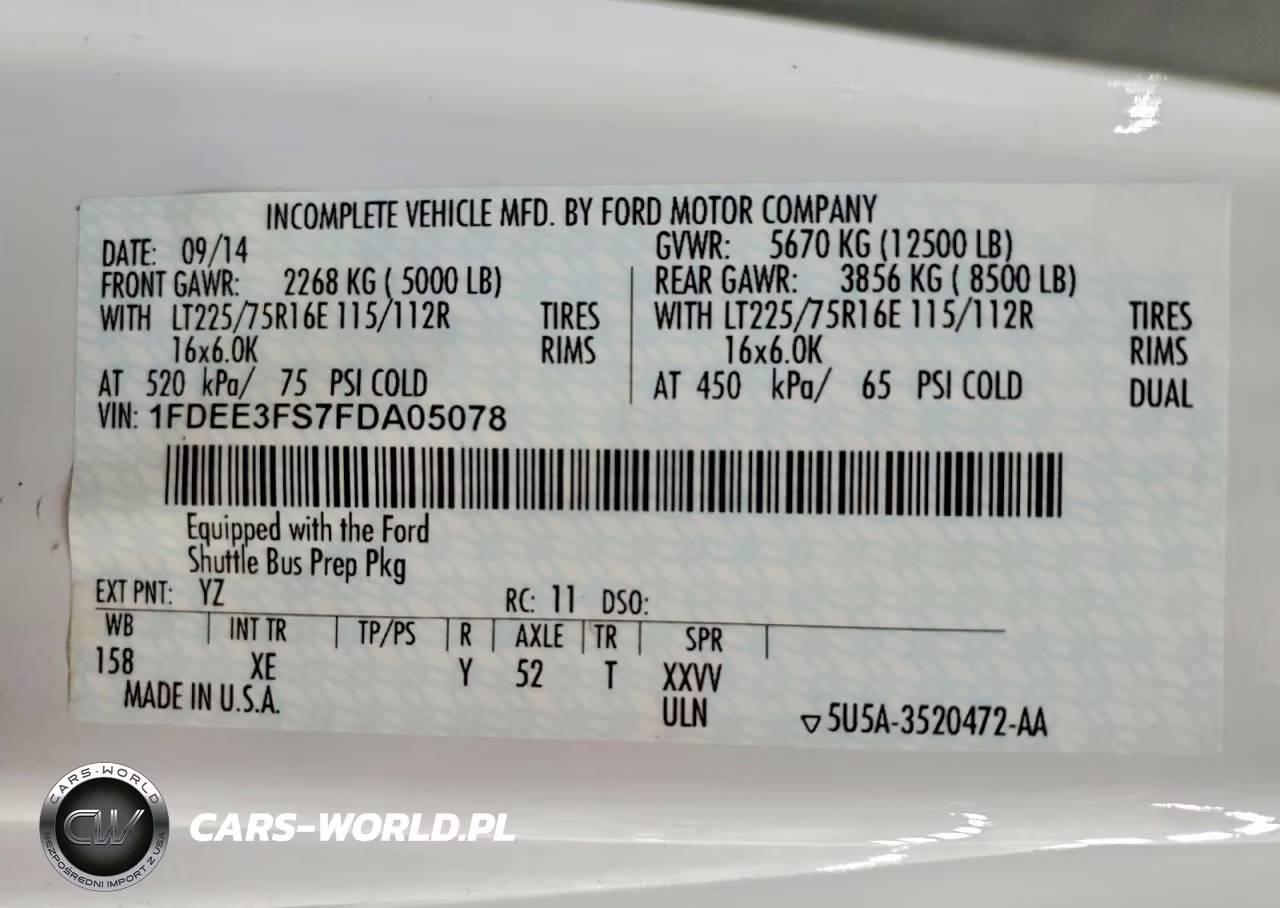 2013 Ford E-350 VIN:1FDEE3FS7FDA05078 - 14