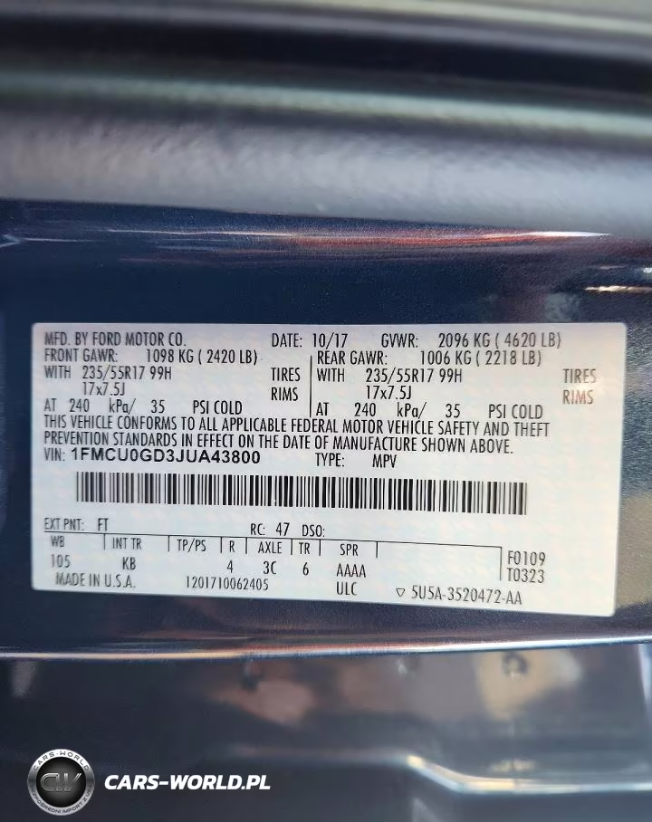 2018 Ford Escape Se VIN:1FMCU0GD3JUA43800 - 13