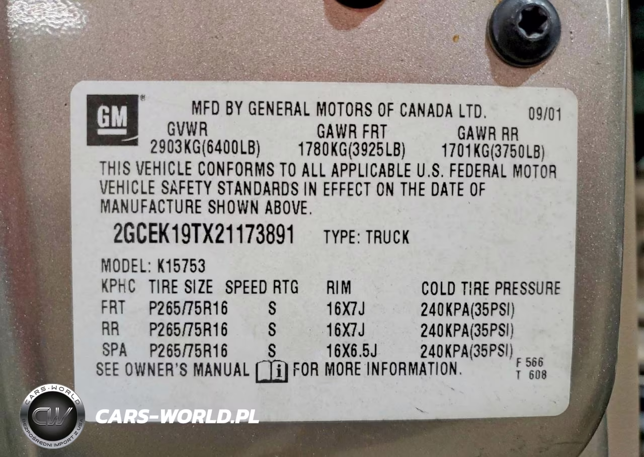 2002 Chevrolet Silverado K1500 VIN:2GCEK19TX21173891 - 12