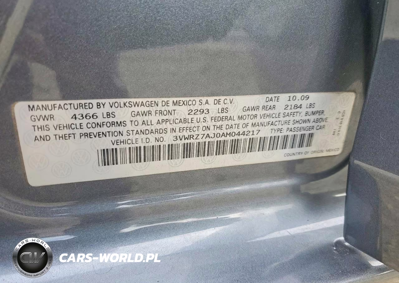 2010 Volkswagen Jetta Se VIN:3VWRZ7AJ0AM044217 - 13