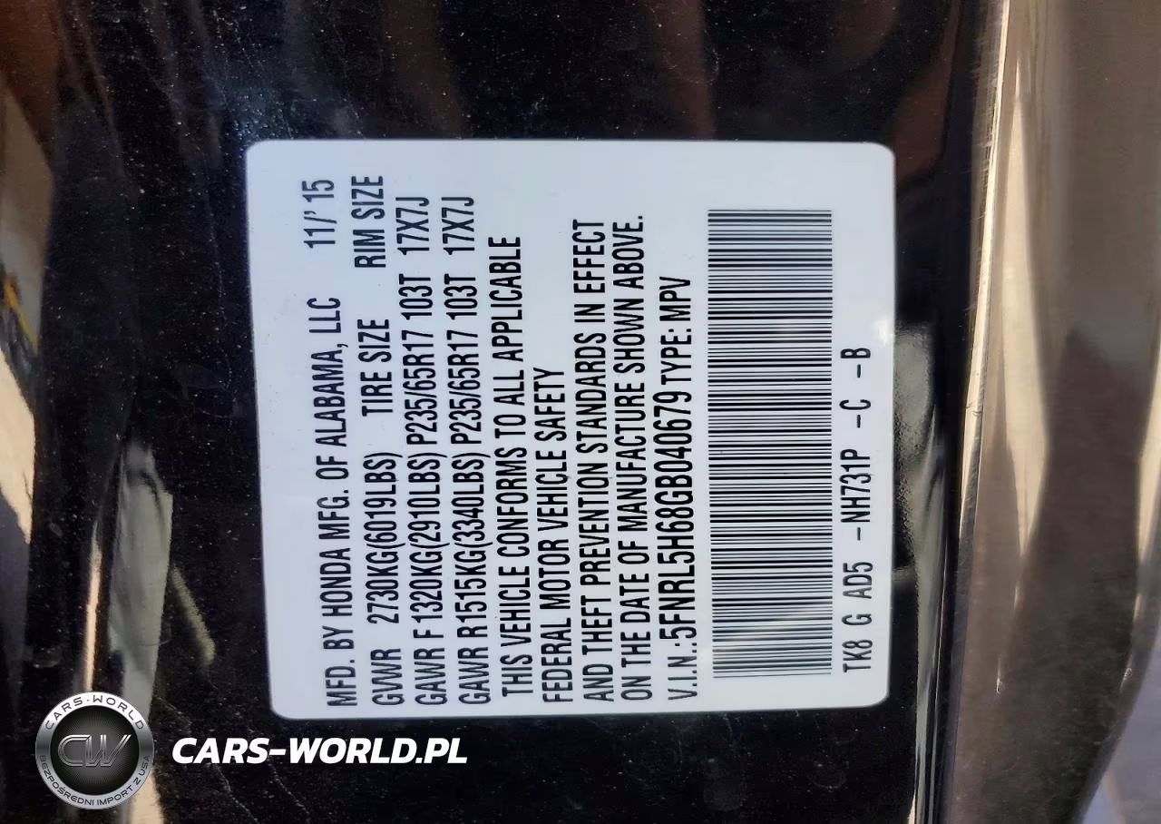 2016 Honda Odyssey Exl VIN:5FNRL5H68GB040679 - 13