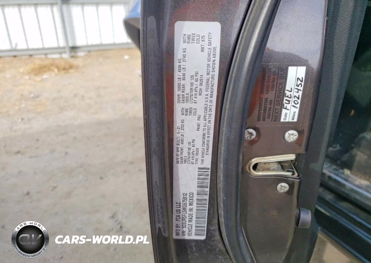 2021 Ram 2500 Laramie VIN:3C6UR5FL5MG675812 - 12