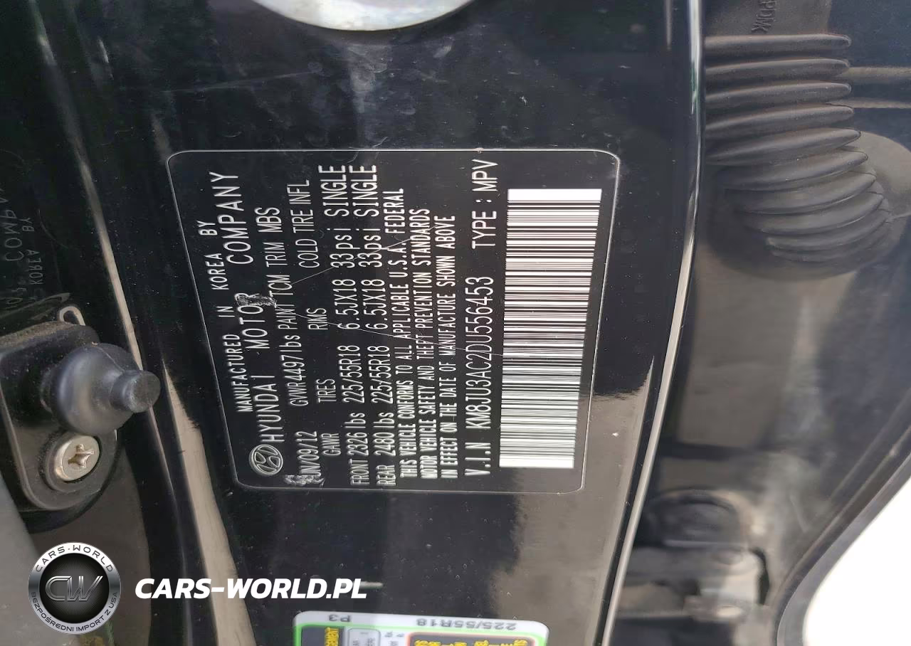 2013 Hyundai Tucson Limited VIN:KM8JU3AC2DU556453 - 12