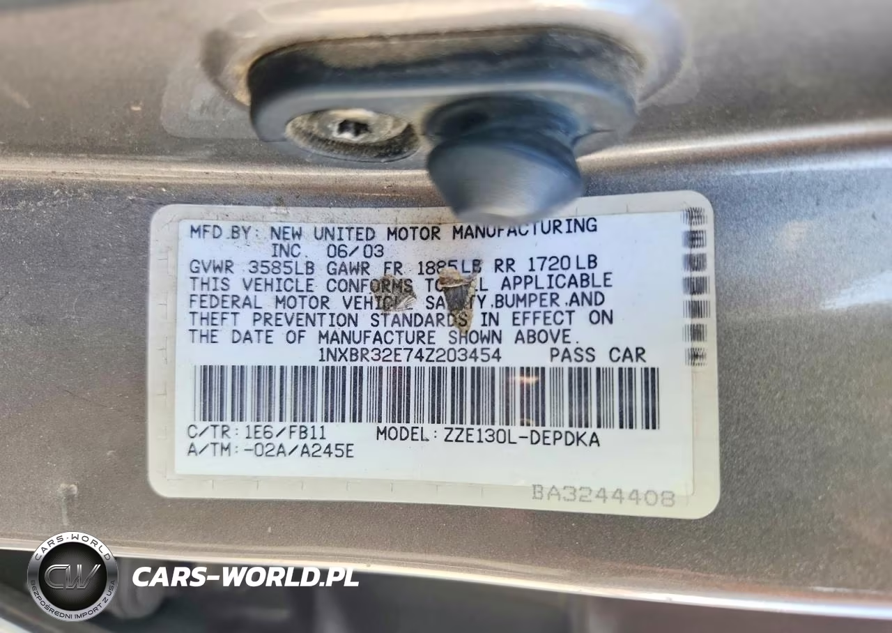 2004 Toyota Corolla Ce VIN:1NXBR32E74Z203454 - 12