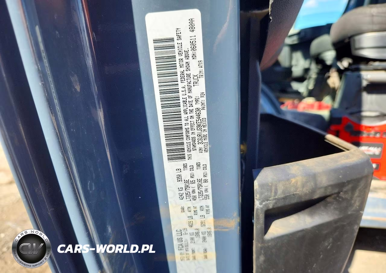 2019 Ram Promaster 3500 Delivery Van VIN:3C6URVJG9KE544630 - 13