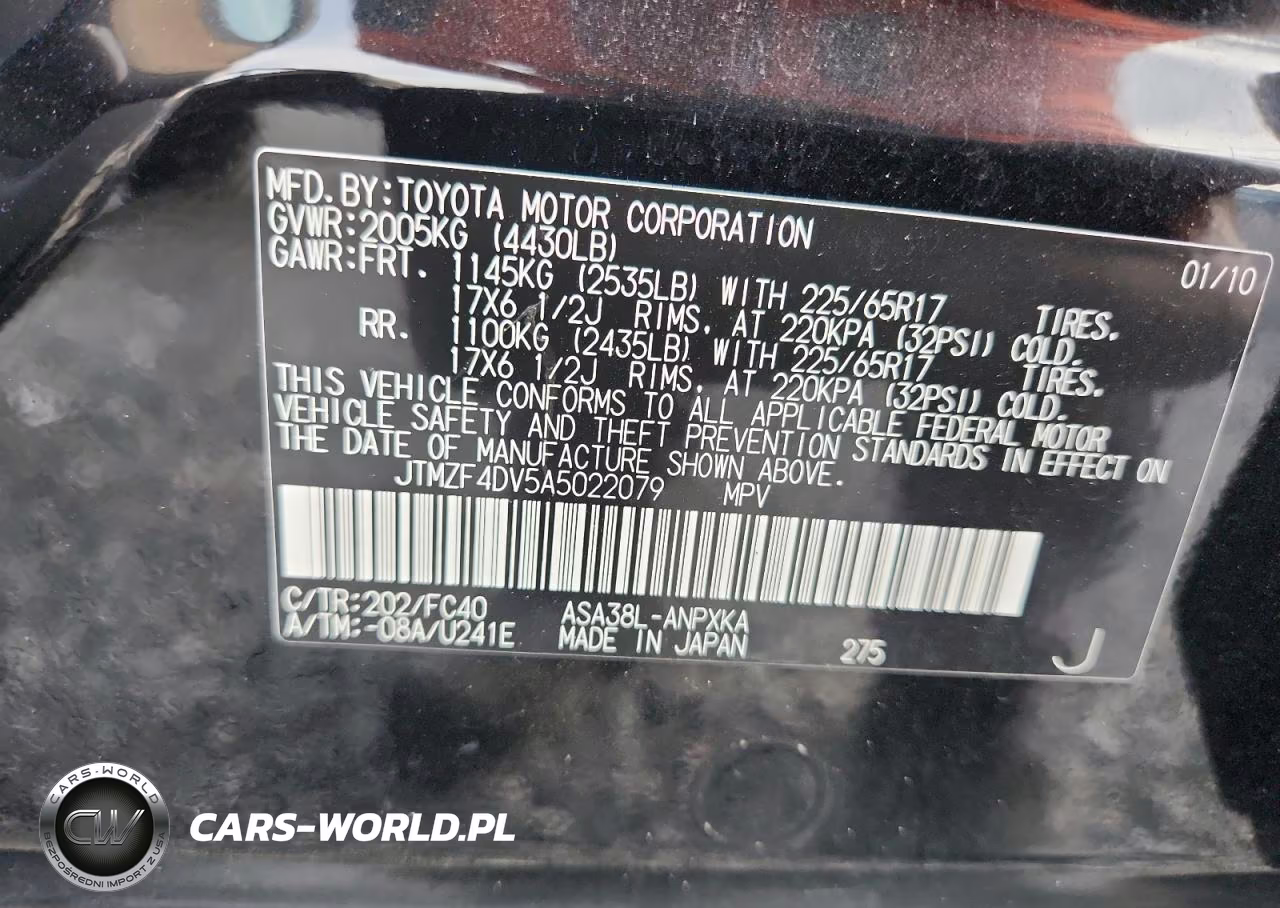 2010 Toyota Rav4 Base VIN:JTMZF4DV5A5022079 - 13