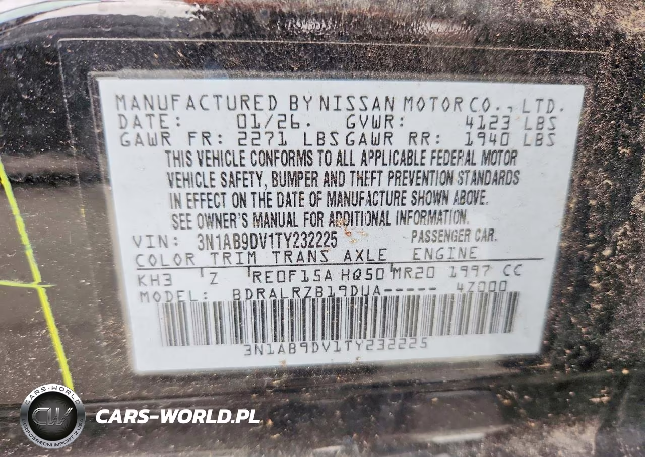 2026 Nissan Sentra Sr VIN:3N1AB9DV1TY232225 - 12