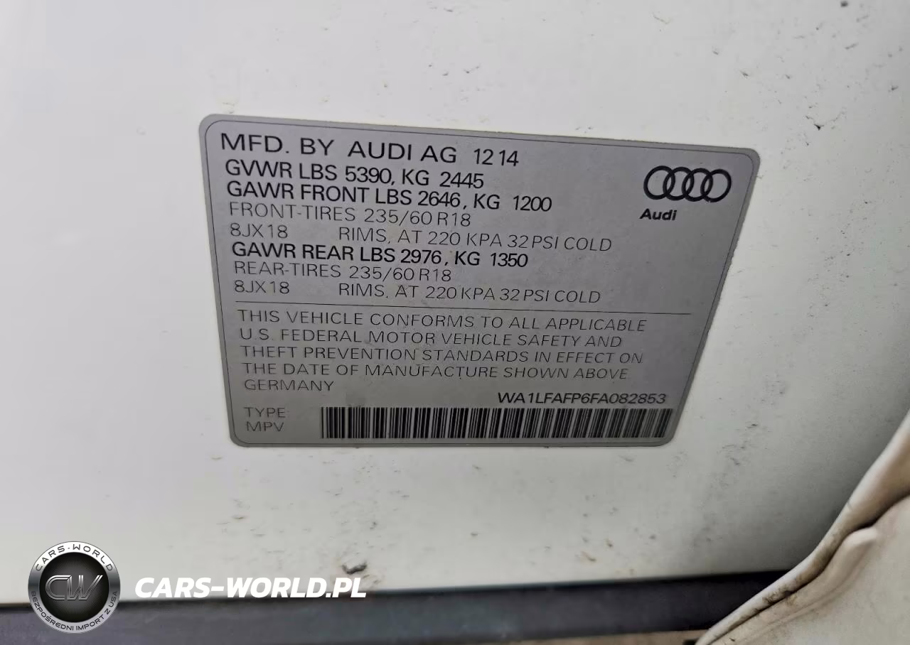 2015 Audi Q5 Premium Plus VIN:WA1LFAFP6FA082853 - 12