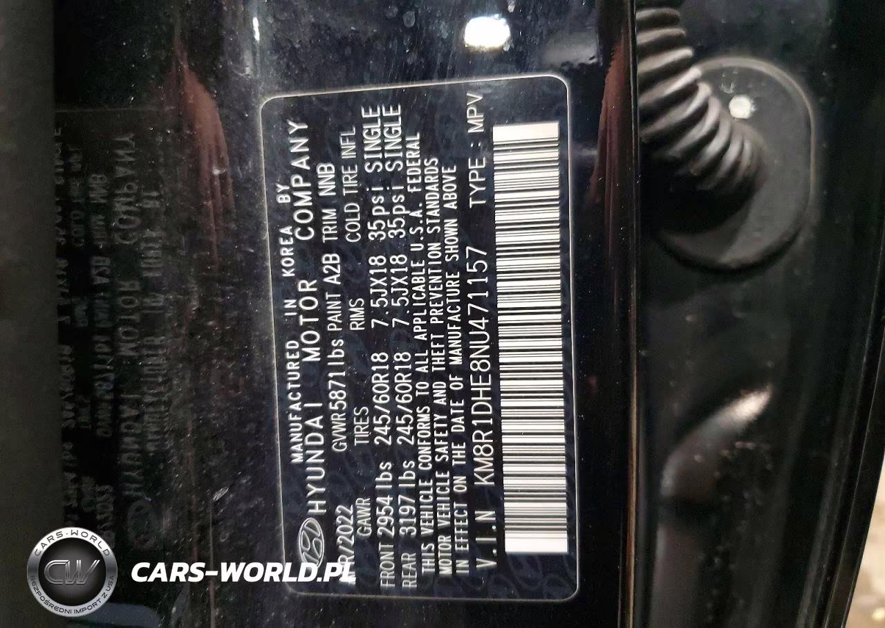 2022 Hyundai Palisade Se VIN:KM8R1DHE8NU471157 - 14