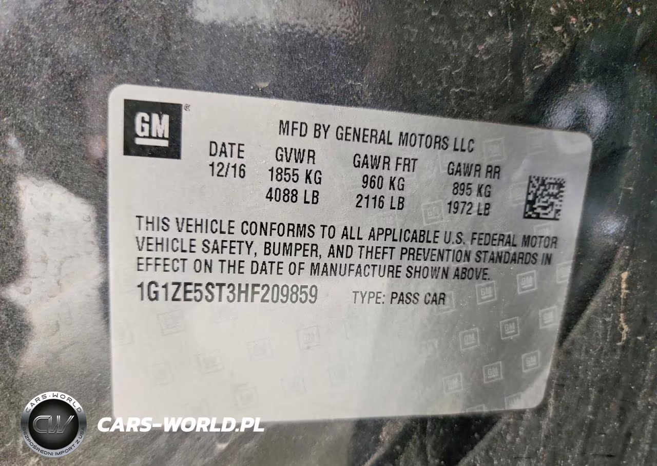 2017 Chevrolet Malibu Lt VIN:1G1ZE5ST3HF209859 - 12