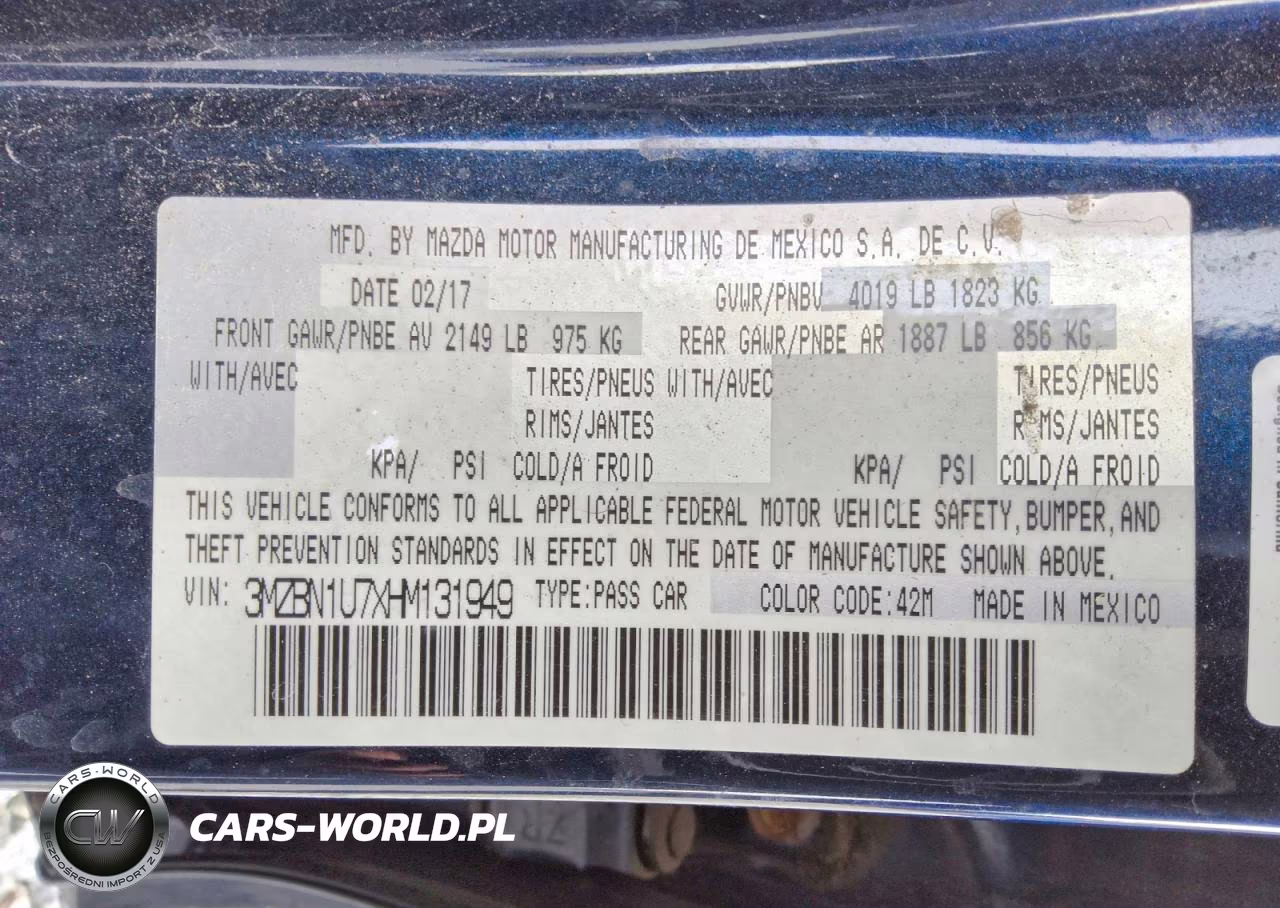 2017 Mazda 3 Sport VIN:3MZBN1U7XHM131949 - 12