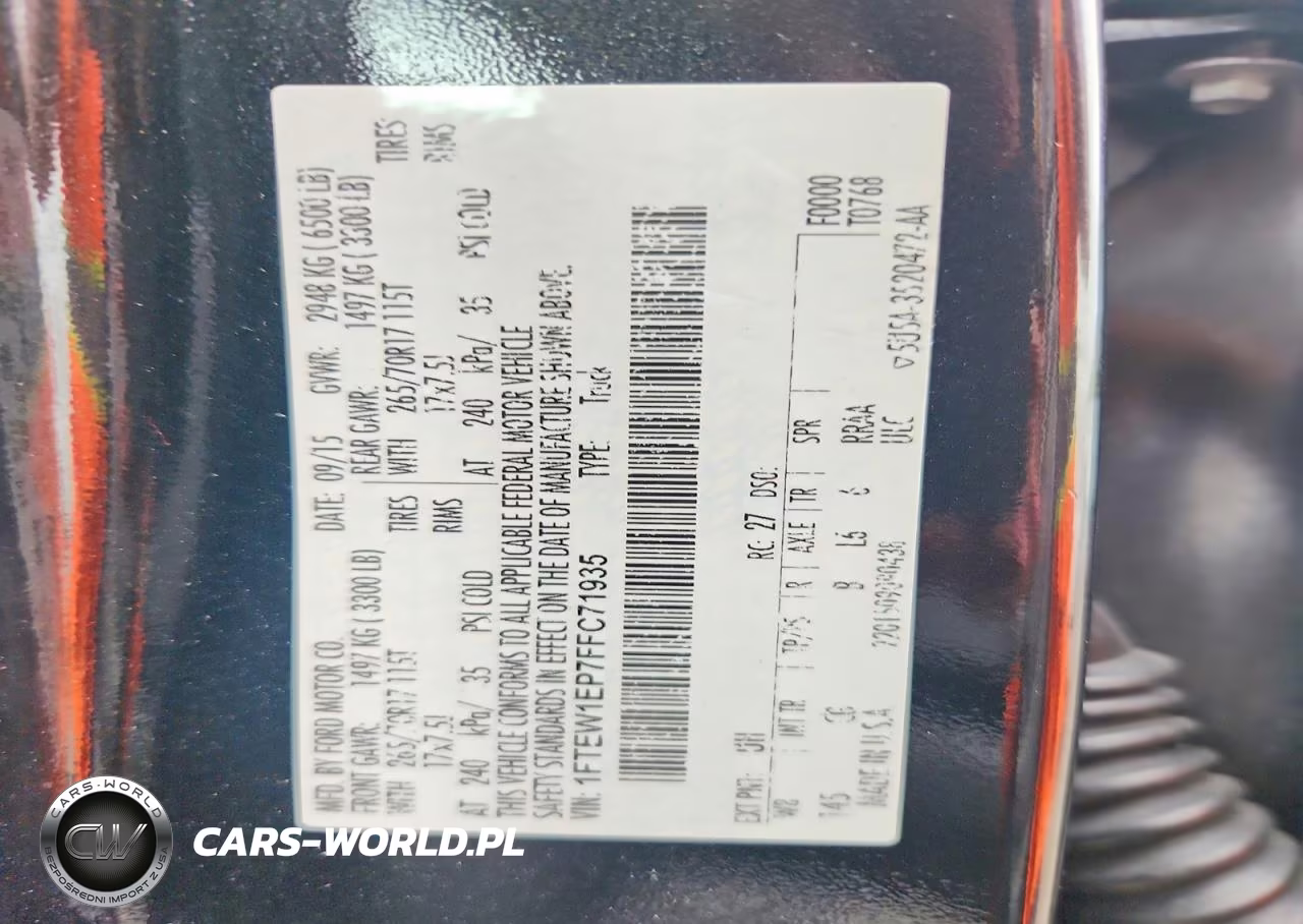 2015 Ford F150 Supercrew VIN:1FTEW1EP7FFC71935 - 12