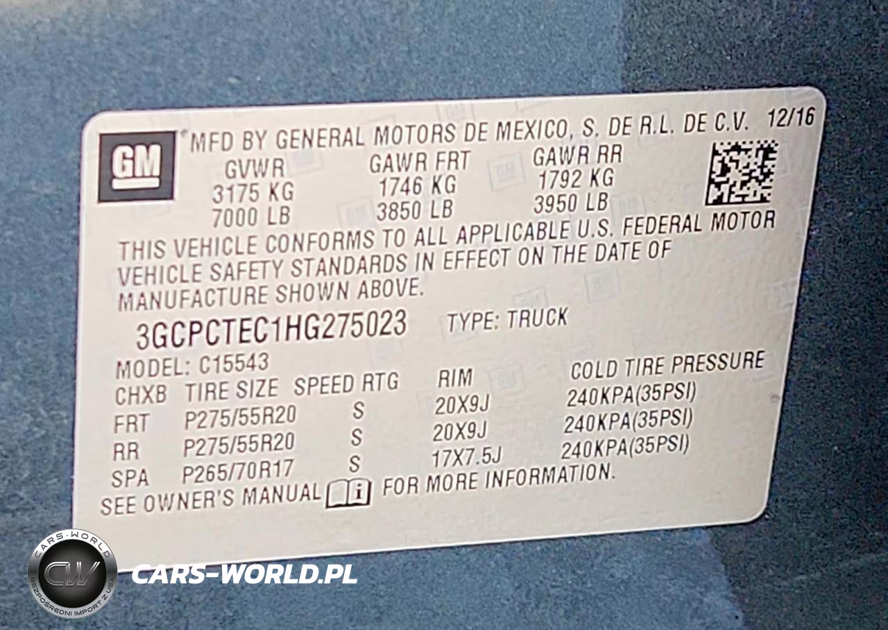 2017 Chevrolet Silverado C1500 High Country VIN:3GCPCTEC1HG275023 - 13