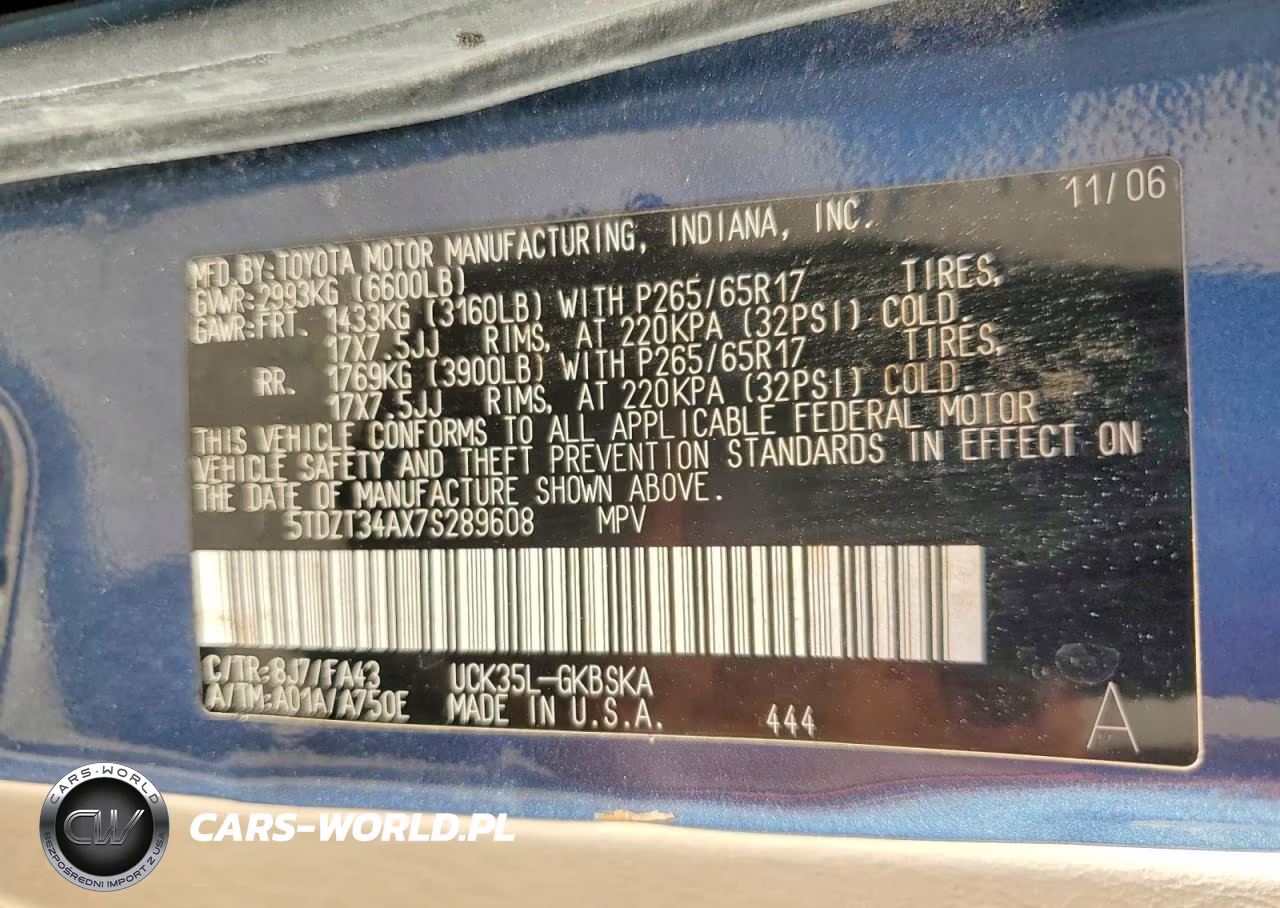 2007 Toyota Sequoia Sr5 VIN:5TDZT34AX7S289608 - 13